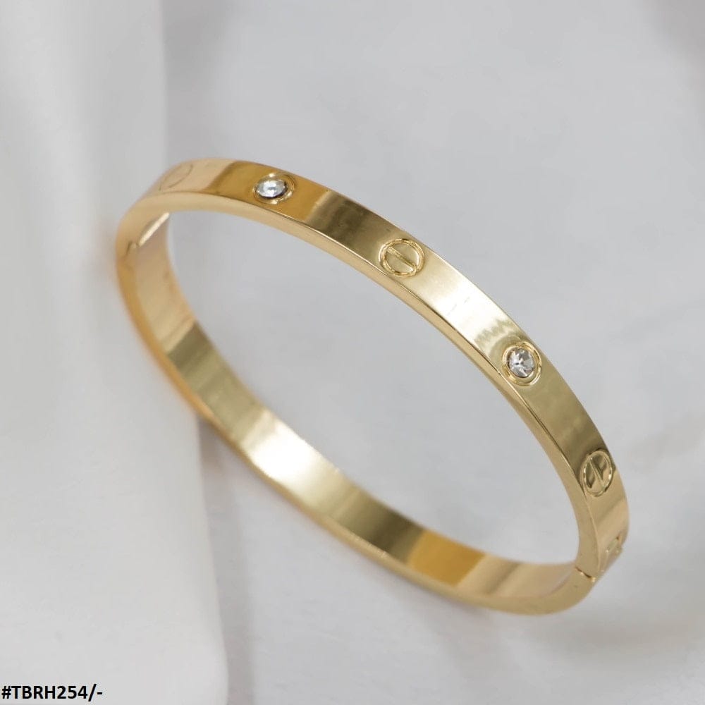 Luxury Gold Stainless Steel Crystal Bangle Bracelet | Kaaf Collection