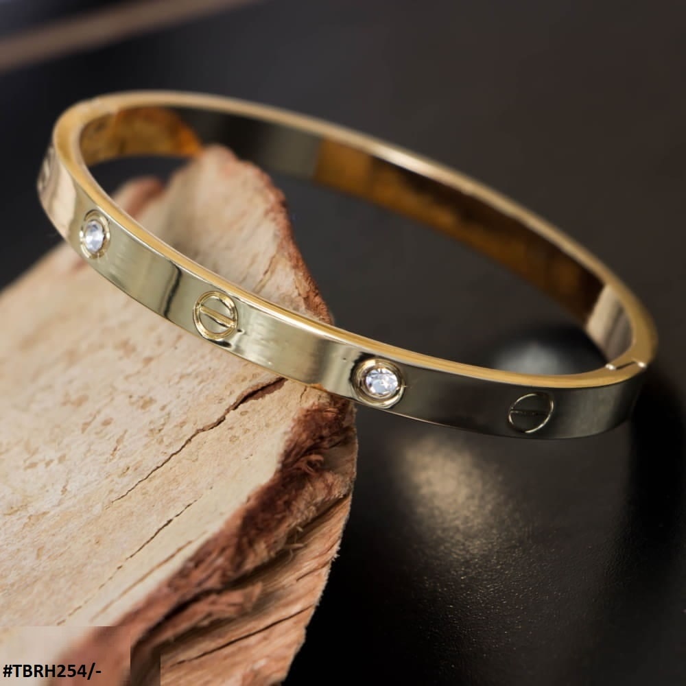 Luxury Gold Stainless Steel Crystal Bangle Bracelet | Kaaf Collection